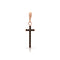 narrow medium cross enhancer on hinged bail, in black diamonds and rose gold <span class='visuallyhidden'>Call, text 323-404-2959 for shopping help.</span>
